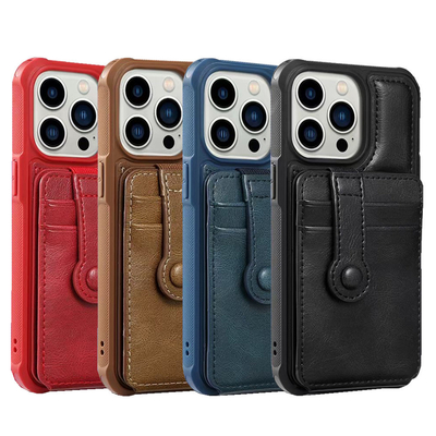 Copertura sottile elegante di lusso del pro di Max Compatible Vegan Leather Phone dell'iPhone 13 classico premio esile di caso