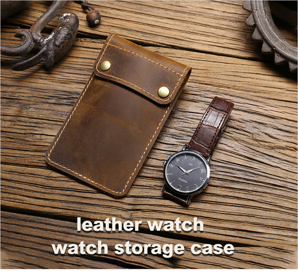 BORDERE TRANSFONDERALE RETRO PELLE DI CAVALLO CRAZIO BORSA DI ORologio CONVENZIONALE PELLE CREATIVA BORSA DI OROLOGIO
