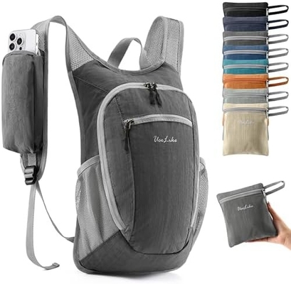 Zaino per escursioni piccolo da 10 litri Zaino da viaggio zaino da giorno Zaino da viaggio leggero da imballaggio per donne Uomini (Beige)