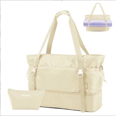 Zaino da viaggio da donna per viaggi, borsa a mano, zaino, con scomparto per scarpe e tasca umida, borsa per tappetino da yoga, borsa per il fine settimana