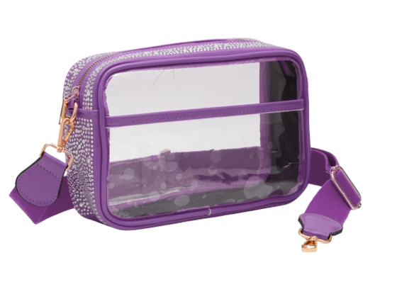 Mini pochette portamonete con chiusura a scatto sicura e tracolla staccabile in metallo, perfetta per i tifosi dei Tigers e per il giorno della partita