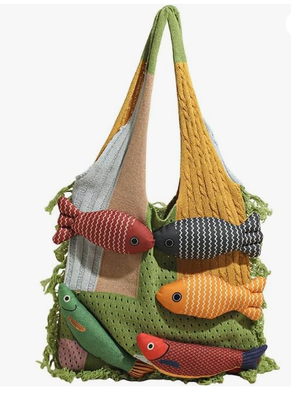 Borsa da viaggio in stile bohémien da donna, borsa intrecciata di grande capacità, borsa da spiaggia per le vacanze, borsa all'uncinetto