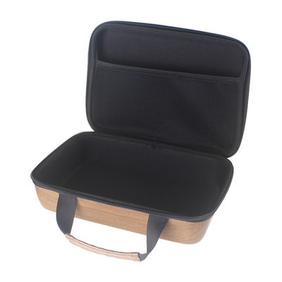 Superficie di cuoio antipolvere dell'unità di elaborazione di EVA Storage Case Wood Grain antiurto