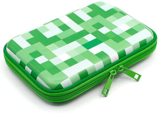 Rivestimento verde fluorescente del tessuto di capacità di EVA Stylish Pencil Case Big