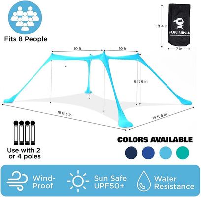 Baldacchino parasole da spiaggia a prova di raggi ultravioletti 180 g/m² Materiale Lycra UPF 50+