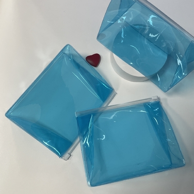 PVC EVA Transparent Cosmetic Travel Bag Wash Case Packaging 0.06MM