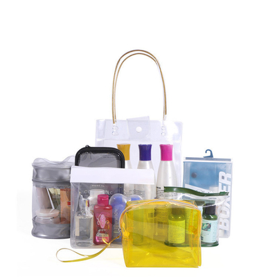 Imballaggio cosmetico trasparente impresso di viaggio di caso del lavaggio della borsa di stoccaggio del PVC TPU