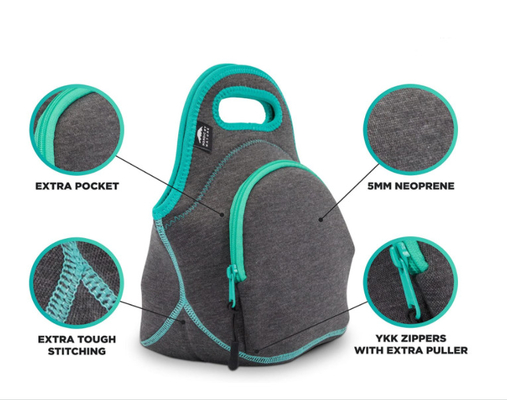 Supplemento lavabile riutilizzabile di Tote Neoprene Lunch Bag Insulated delle donne dei bambini densamente