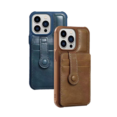 Copertura sottile elegante di lusso del pro di Max Compatible Vegan Leather Phone dell'iPhone 13 classico premio esile di caso