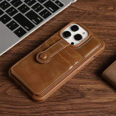 Copertura sottile elegante di lusso del pro di Max Compatible Vegan Leather Phone dell'iPhone 13 classico premio esile di caso