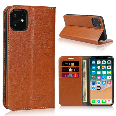 Cassa di cuoio del telefono dell'unità di elaborazione di Iphone 13, cassa di cuoio del portafoglio di Samsung S8