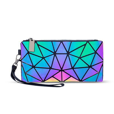 Borse tote in pelle PU Ringer Geometry Fashion Cambia colore laser