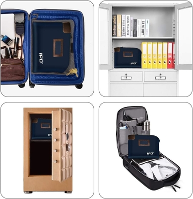 Borsa impermeabile con serratura e due chiavi, 11 x 8,6 pollici, borsa per documenti in tela, borsa di deposito con cerniera,