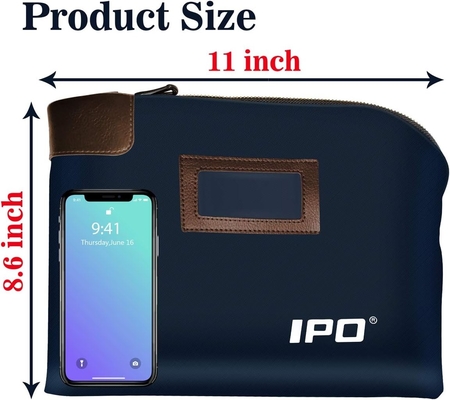 Borsa impermeabile con serratura e due chiavi, 11 x 8,6 pollici, borsa per documenti in tela, borsa di deposito con cerniera,