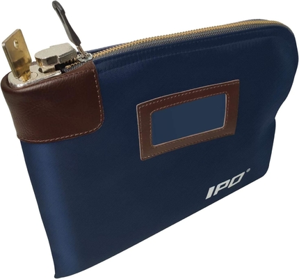 Borsa impermeabile con serratura e due chiavi, 11 x 8,6 pollici, borsa per documenti in tela, borsa di deposito con cerniera,