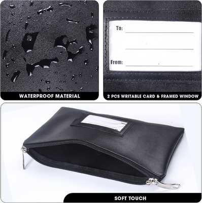 Borsa calda con lucchetto, borsa bancaria chiudibile, borsa per denaro contante, borsa impermeabile per denaro contante con cerniera, per denaro contante, cellulare