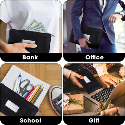 Borsa calda con lucchetto, borsa bancaria chiudibile, borsa per denaro contante, borsa impermeabile per denaro contante con cerniera, per denaro contante, cellulare