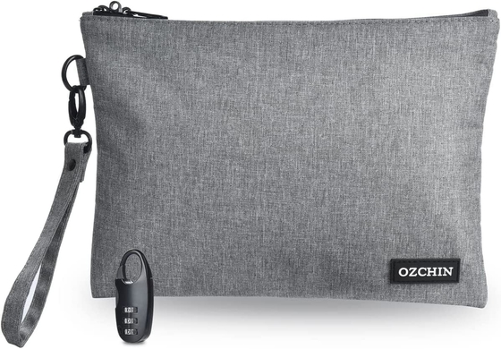 Borsa calda con lucchetto, borsa bancaria chiudibile, borsa per denaro contante, borsa impermeabile per denaro contante con cerniera, per denaro contante, cellulare