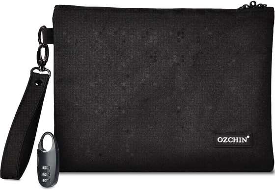 Borsa calda con lucchetto, borsa bancaria chiudibile, borsa per denaro contante, borsa impermeabile per denaro contante con cerniera, per denaro contante, cellulare