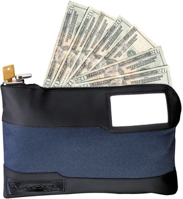 Borsa calda con lucchetto, borsa bancaria chiudibile, borsa per denaro contante, borsa impermeabile per denaro contante con cerniera, per denaro contante, cellulare