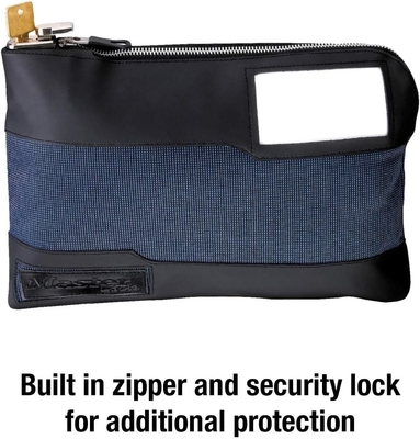 Borsa calda con lucchetto, borsa bancaria chiudibile, borsa per denaro contante, borsa impermeabile per denaro contante con cerniera, per denaro contante, cellulare