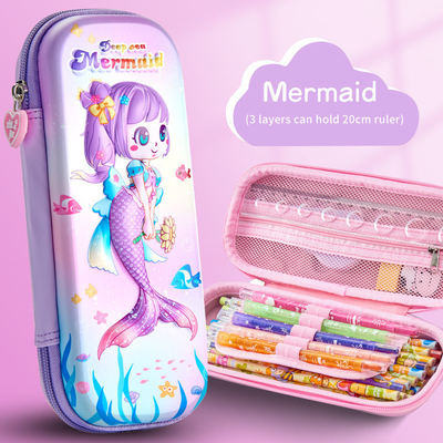 Cassa matita 3D EVA Space Pencil Box Cassa matita Galaxy Cassa matita astronauta Punch Matita blu Cartoon Grandi