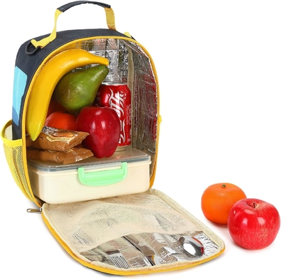 Kids Lunch Box per le ragazze scolastiche Ragazzi Sacchetti per pranzo isolati con cintura per spalla Riutilizzabile Lunch Cooler Tote per viaggiare Pini