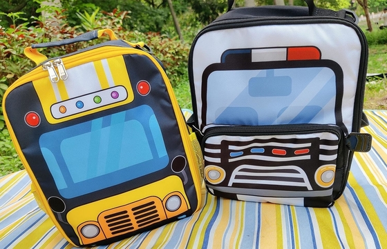 Kids Lunch Box per le ragazze scolastiche Ragazzi Sacchetti per pranzo isolati con cintura per spalla Riutilizzabile Lunch Cooler Tote per viaggiare Pini