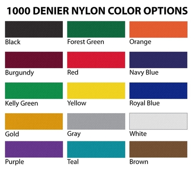 1000d di nylon con serratura in pelle - 22w x 18h x 7d - su ordinazione