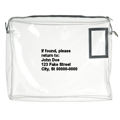 BASE D'ARCHIVIO TRANSPARENTE VINYL WALET CLUTCH BASE D'ARCHIVIO SAC-18W X 14H X 4D - BASE D'ARCHIVIO VINYL TRANSPARENTE SAC-18W X 14H X 4D
