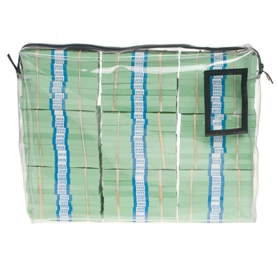BASE D'ARCHIVIO TRANSPARENTE VINYL WALET CLUTCH BASE D'ARCHIVIO SAC-18W X 14H X 4D - BASE D'ARCHIVIO VINYL TRANSPARENTE SAC-18W X 14H X 4D
