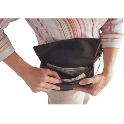 BORSA DELLA CINTA con chiusura a gancio e a loop Portafoglio esteso GRANDE Capacità