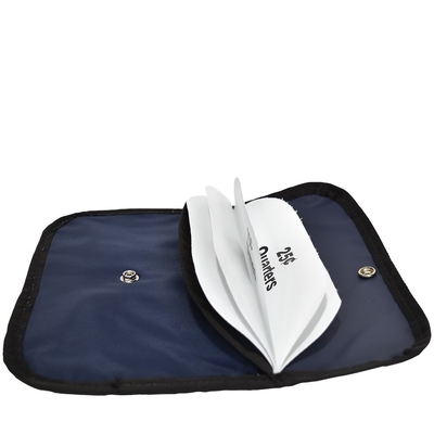 BORSA DI MONETTE SPLIT NAVY BLUE NYLON CLUTCH BORSA impermeabile - pronta per la spedizione - su misura