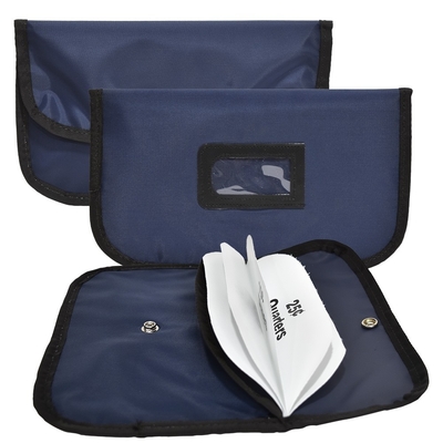 BORSA DI MONETTE SPLIT NAVY BLUE NYLON CLUTCH BORSA impermeabile - pronta per la spedizione - su misura