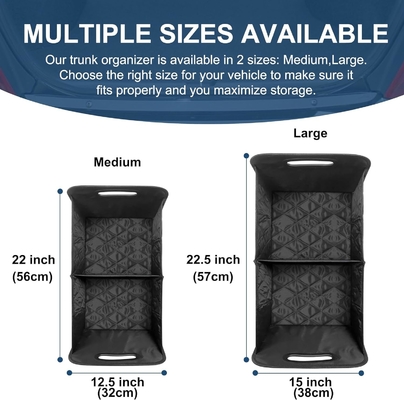 Organizzatore del bagagliaio per SUV, organizzatori di auto e magazzino con 6 tasche, accessori per auto per donne/uomini 50L impermeabile
