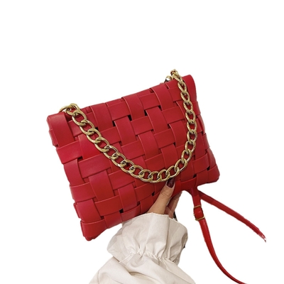 TUTTURA DELLA BORSA PU DONNA BORSA TESTRUZIONE BORSA di tessuto 2024 Primavera sulla nuova versione coreana della moda BORSA di spalla a catena BORSA di corpo
