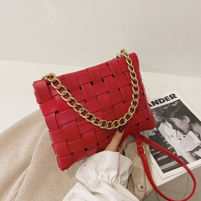 TUTTURA DELLA BORSA PU DONNA BORSA TESTRUZIONE BORSA di tessuto 2024 Primavera sulla nuova versione coreana della moda BORSA di spalla a catena BORSA di corpo