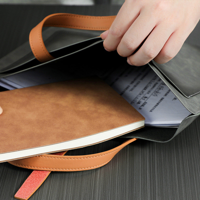 NUOVO PU LEATHER GRANDE Capacità BRIEFCASE LEATHER BUCKLE DOCUMENTO D'AZIENZA BALSA PORTABLE impermeabile