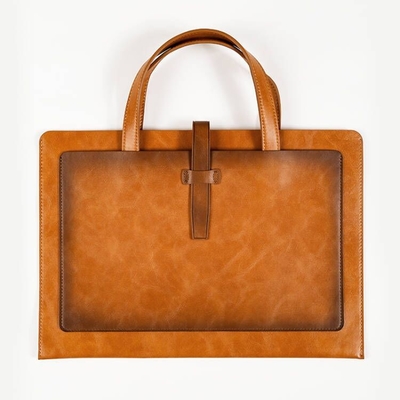 NUOVO PU LEATHER GRANDE Capacità BRIEFCASE LEATHER BUCKLE DOCUMENTO D'AZIENZA BALSA PORTABLE impermeabile