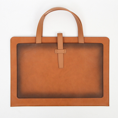 NUOVO PU LEATHER GRANDE Capacità BRIEFCASE LEATHER BUCKLE DOCUMENTO D'AZIENZA BALSA PORTABLE impermeabile