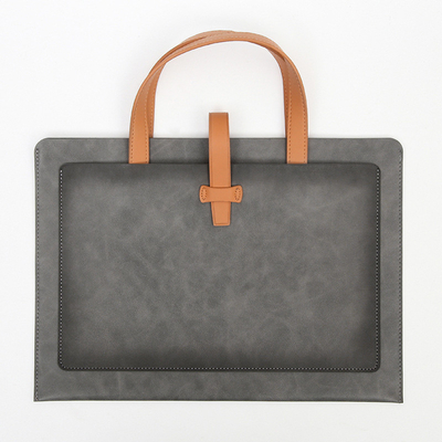 NUOVO PU LEATHER GRANDE Capacità BRIEFCASE LEATHER BUCKLE DOCUMENTO D'AZIENZA BALSA PORTABLE impermeabile