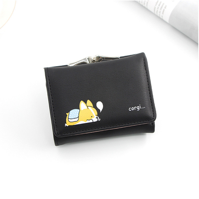 BORSA CORTA DI FERRO BORSA in forma di cuore per donna BORSA DI CLUTCH COLOR SOLIDO MONETA SIMPLE Portafogli BORSA di carta BORSA corta BORSA di clip