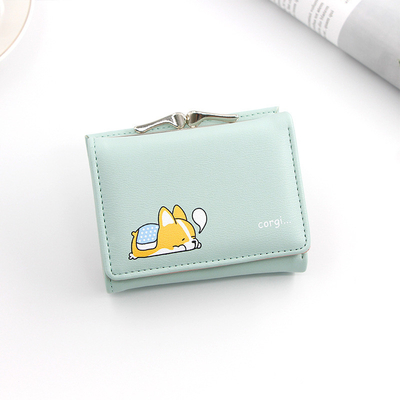 BORSA CORTA DI FERRO BORSA in forma di cuore per donna BORSA DI CLUTCH COLOR SOLIDO MONETA SIMPLE Portafogli BORSA di carta BORSA corta BORSA di clip