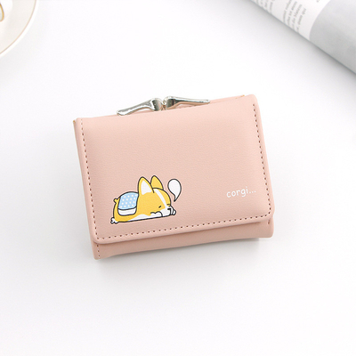 BORSA CORTA DI FERRO BORSA in forma di cuore per donna BORSA DI CLUTCH COLOR SOLIDO MONETA SIMPLE Portafogli BORSA di carta BORSA corta BORSA di clip