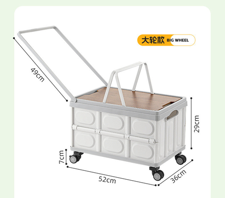 Scatola di deposito per bagagliaio auto Scatola di deposito per campeggio esterno Organizzatore pieghevole per campeggio Scatola di deposito per picnic con coperchio in legno