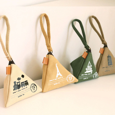 Personalità CREATIVA RETRO ZONGZI MONETA BORSA FEMMILE MINI CANVAS ART CUTE MONETA BORSA chiave BORSA