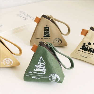 Personalità CREATIVA RETRO ZONGZI MONETA BORSA FEMMILE MINI CANVAS ART CUTE MONETA BORSA chiave BORSA