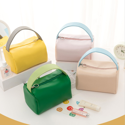 Nuova borsa di trucco portatile di grande capacità colore di caramelle borsa di viaggio di toalettini portatili borsa di lavanderia organizzare borsa di stoccaggio di trucco