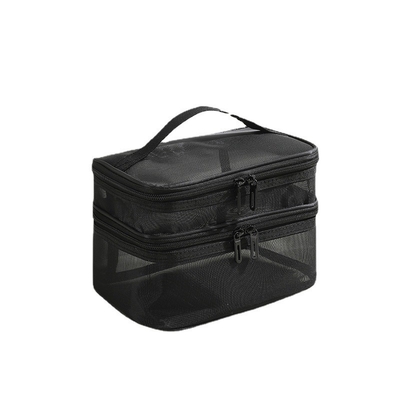 NEW GAUZE MAKEUP BAG GRANDE CAPITALITÀ BAGGNA DI Viaggio SIMPLE TASCHIA PORTABILE DI TOILETTERIA Doppia strato BAGNA PORTABLE COSMETICA