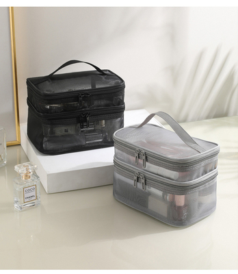 NEW GAUZE MAKEUP BAG GRANDE CAPITALITÀ BAGGNA DI Viaggio SIMPLE TASCHIA PORTABILE DI TOILETTERIA Doppia strato BAGNA PORTABLE COSMETICA